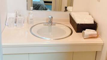 Free toiletries, hair dryer, towels