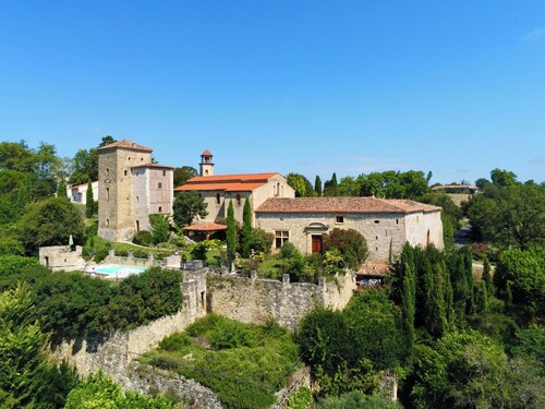 Luxury apartment in a renovated Chateau with a  view of the Pyrenees.
