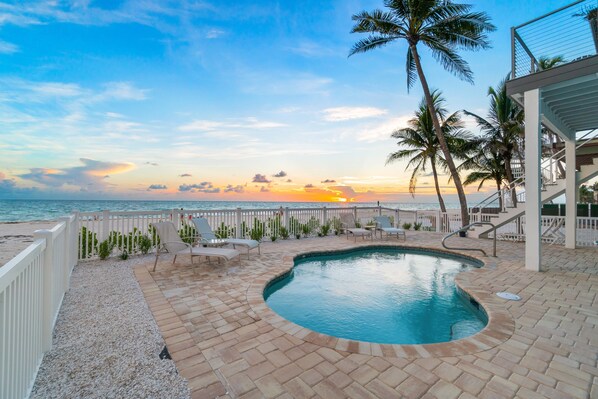 A heated pool