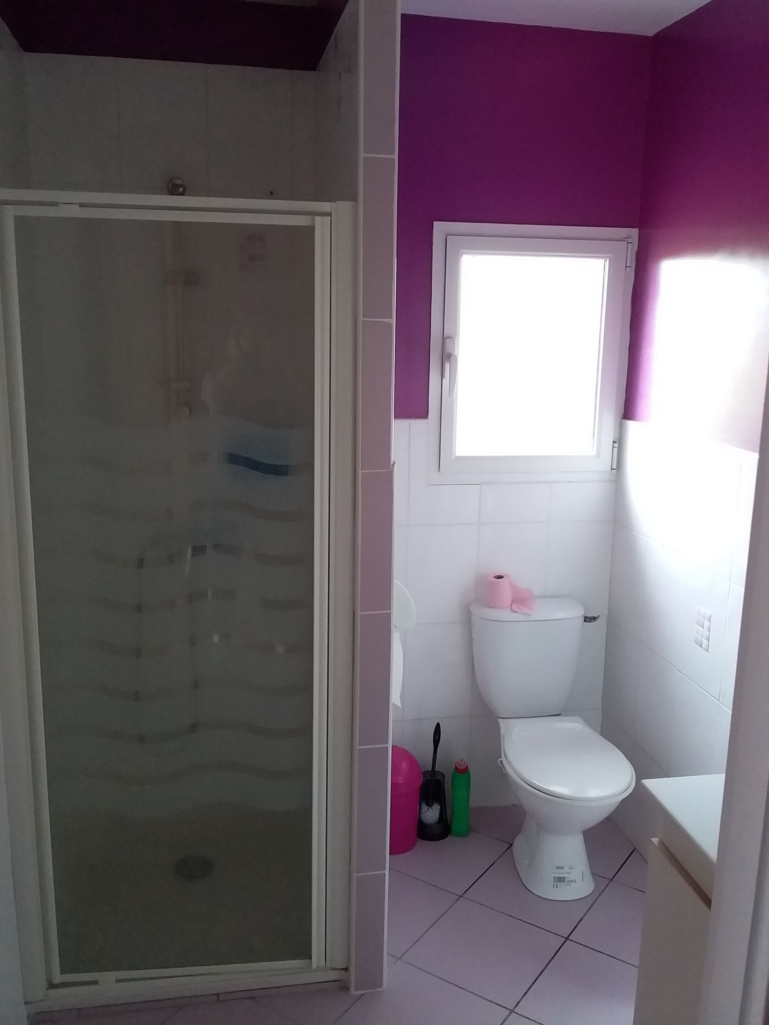 Sèche-cheveux, serviettes fournies, savon, papier toilette