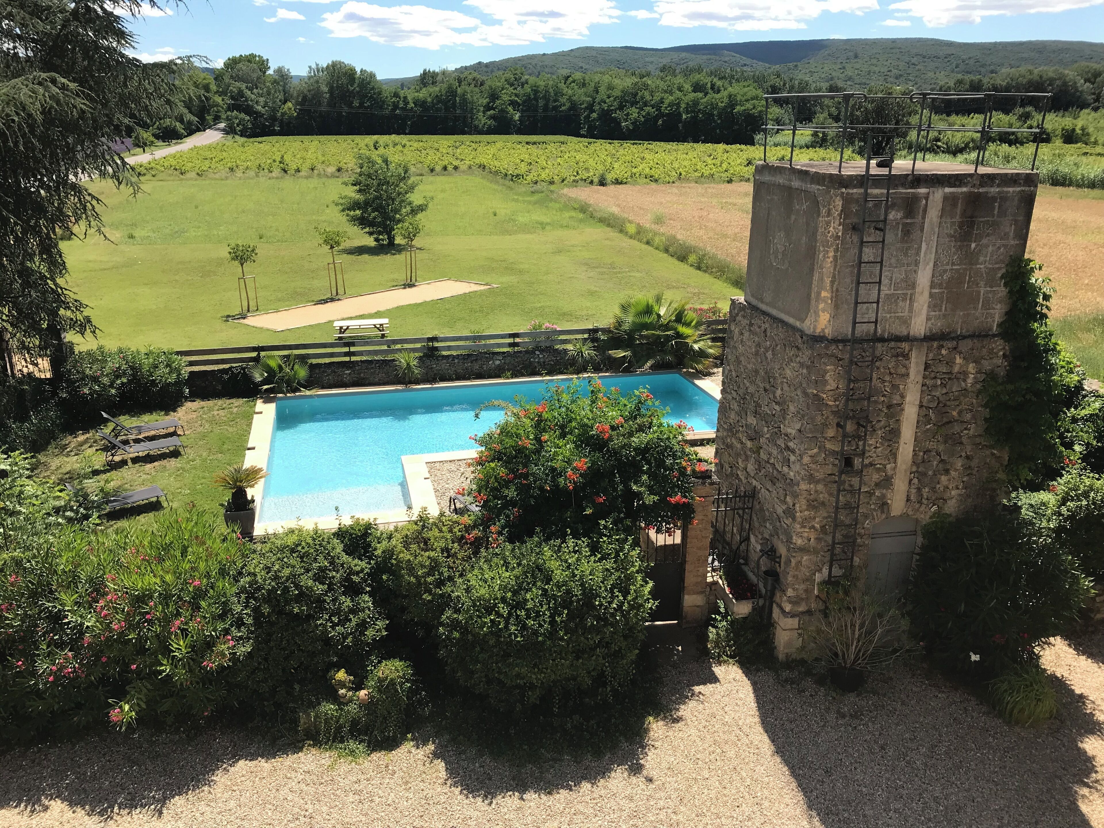 Piscine extérieure, piscine chauffée