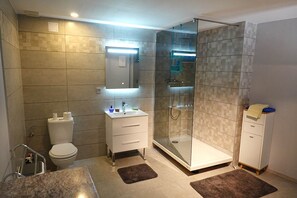 Free toiletries, hair dryer, towels