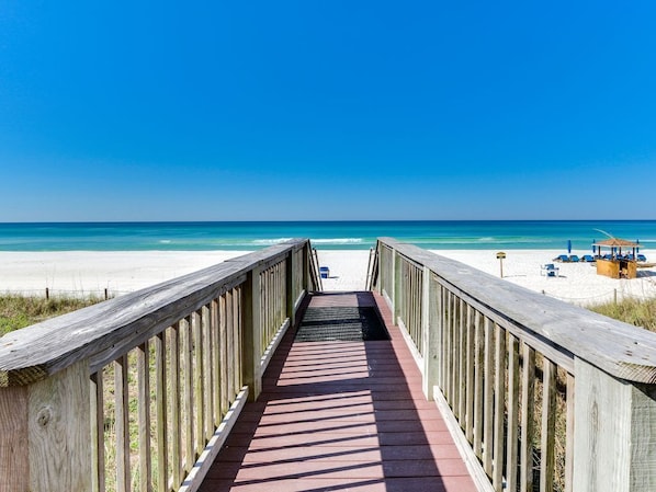 On the beach, beach towels