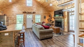 Télévision, cheminée