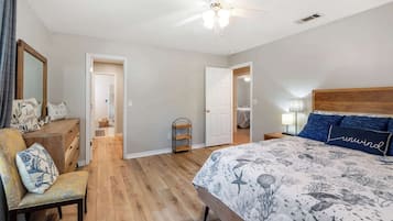 3 bedrooms, iron/ironing board, travel cot, WiFi