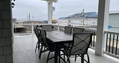 Luxury beachblock house with pool, oceanview, 4 decks near boardwalk