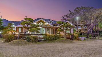 Front of property – evening/night