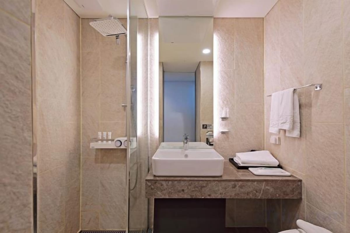 Secador de pelo, batas, pantuflas, bidet