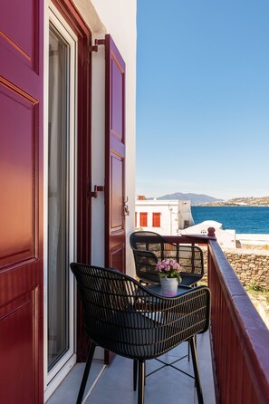 Deluxe Room, Sea View | View from room - Sunset Paraportiani Rooms (Mykonos)