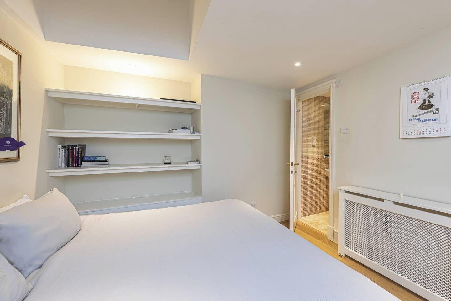 2 bedrooms, desk, laptop workspace, iron/ironing board