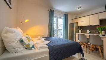Suite monolocale Comfort | Ferro/asse da stiro, Wi-Fi gratuito, lenzuola