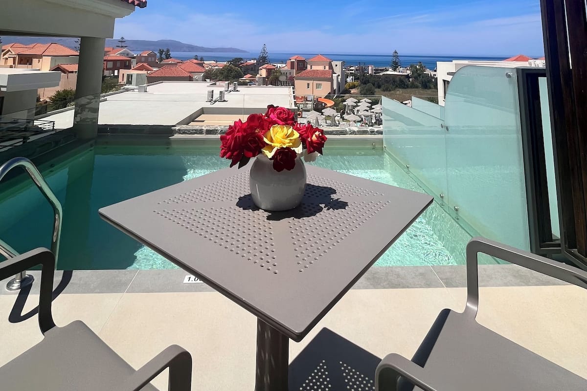 Appartement Deluxe, 1 chambre, piscine privée | Terrasse/Patio