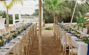 Espace de banquet à l’extérieur