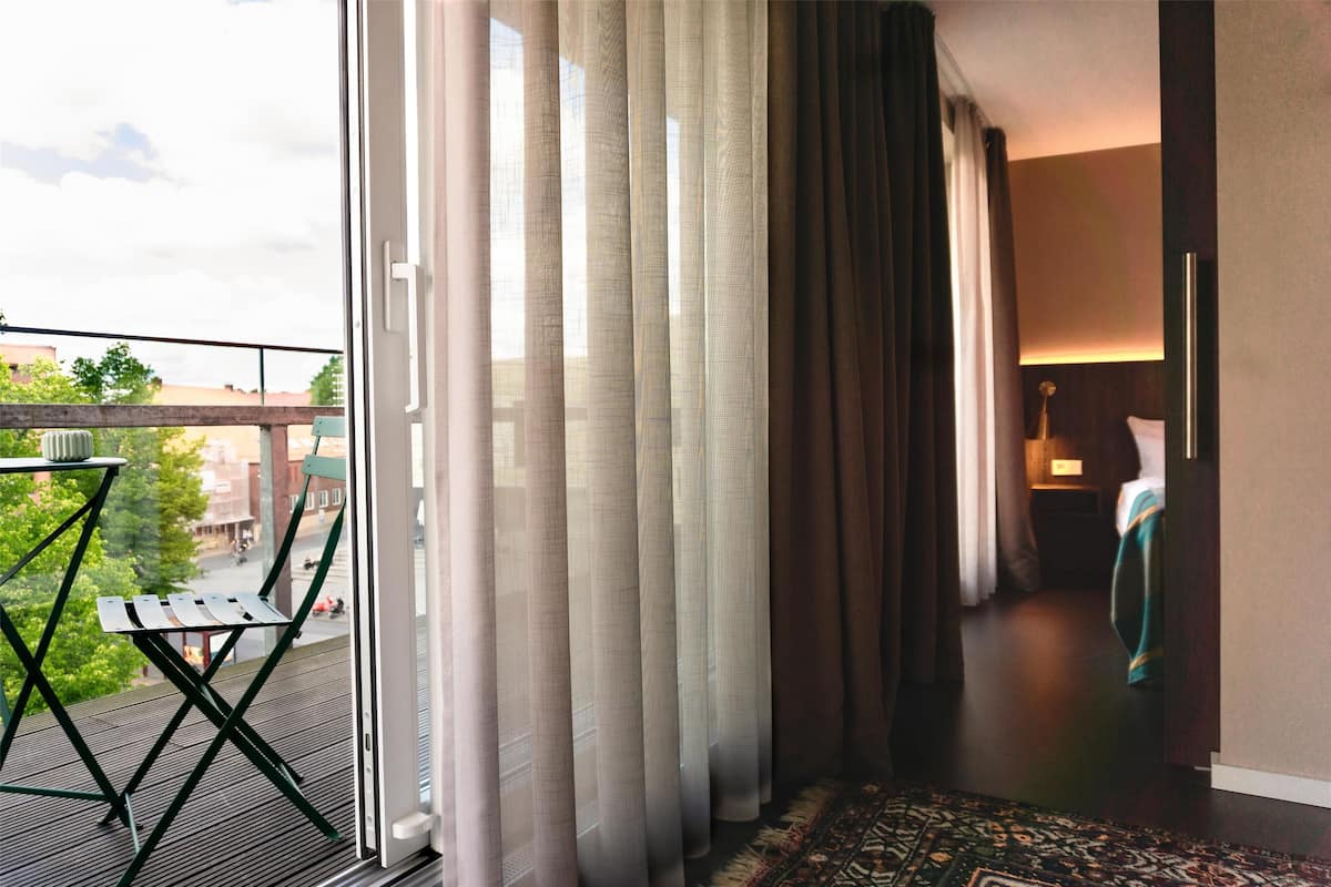 In-room safe, desk, laptop workspace, blackout curtains