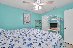 2 bedrooms, in-room safe, iron/ironing board, WiFi