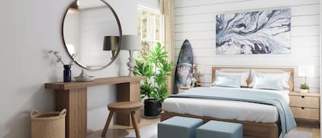 2 bedrooms, iron/ironing board, WiFi, bed sheets