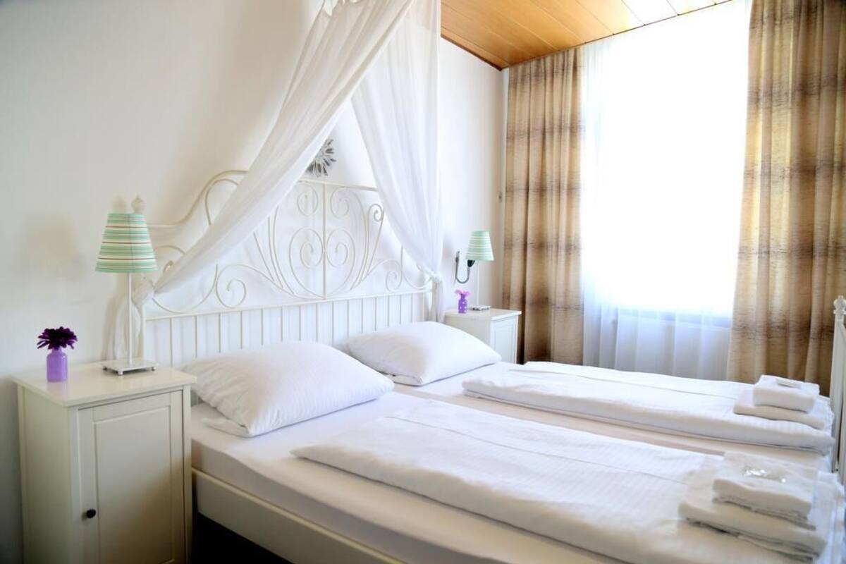 Hypo-allergenic bedding, individually decorated, individually furnished