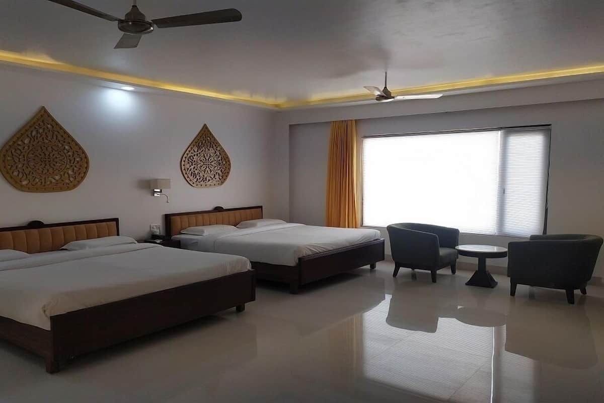 Habitación familiar | Sábanas de algodón egipcio, ropa de cama de alta calidad y edredón