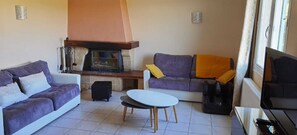 TV, fireplace, ping pong