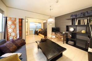 Apartment, 1 Bedroom | Living area | TV - EX Tenjinnomori Apartment 205 (Osaka)