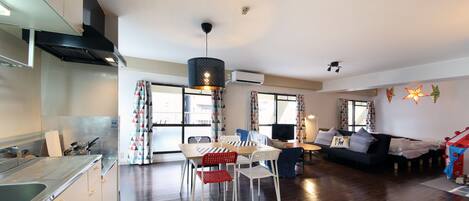 Apartment, 1 Bedroom | Living area | TV