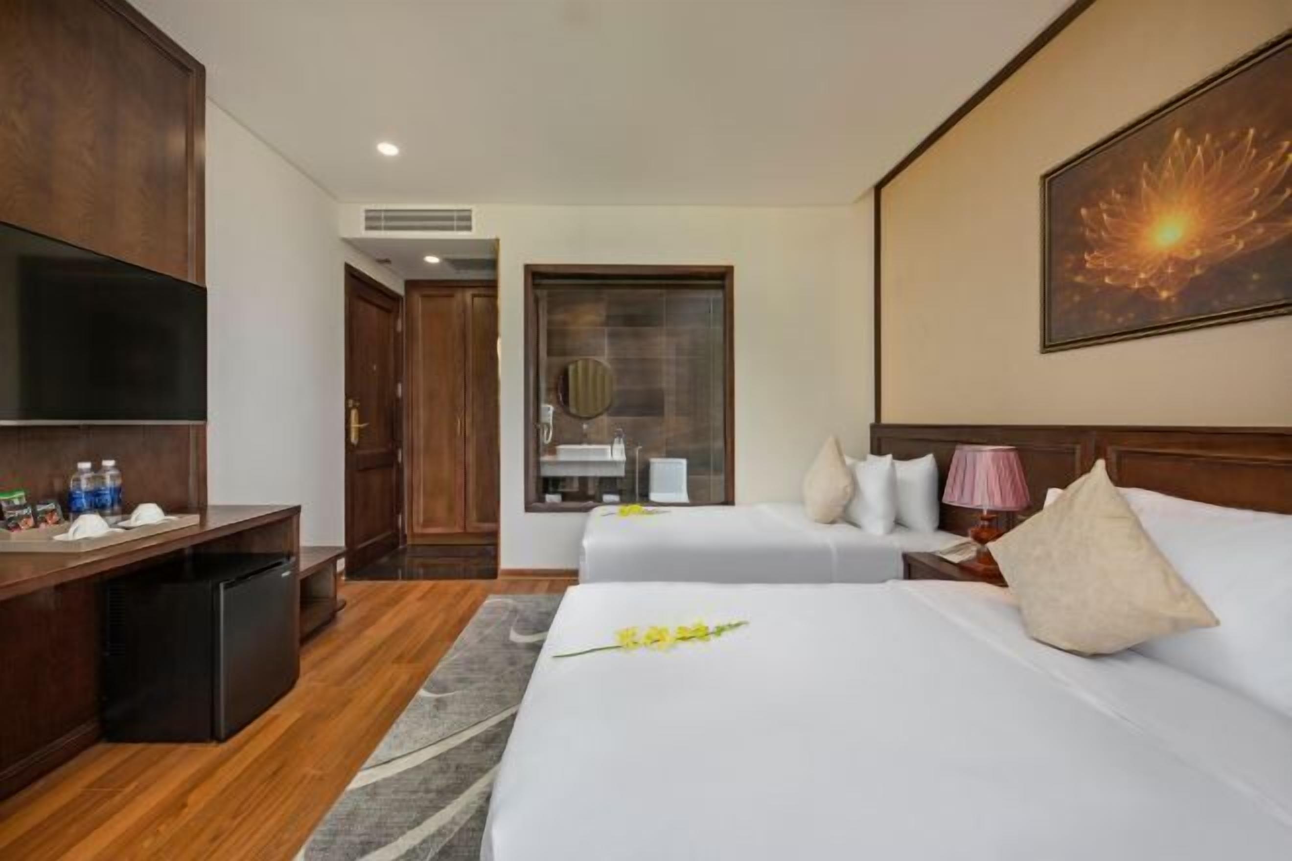 Ropa de cama de alta calidad, colchones con acolchado adicional, minibar