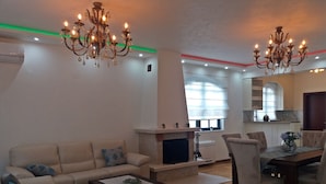 Villa | Living area | Flat-screen TV - Luxury Villa with swimming pool Panorama (Lapcici)