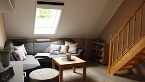 Smart-TV, DVD-spiller, bøker og musikkbibliotek