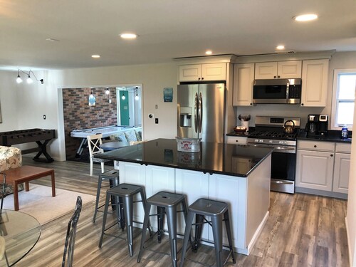 Pet-Friendly Beach House with Game Room & Outdoor Shower - Steps to Pool & Beach