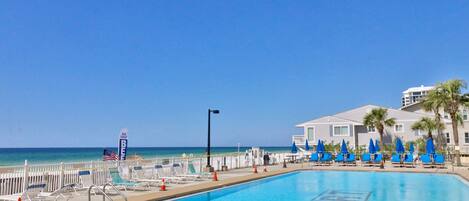 A heated pool