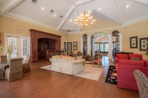 42-inch TV with cable channels, fireplace - Legacy Villa 302 (Gulfport)