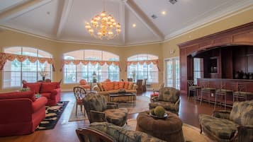 Condo, Multiple Beds, Private Pool | Living room | 42-inch TV with cable channels, fireplace