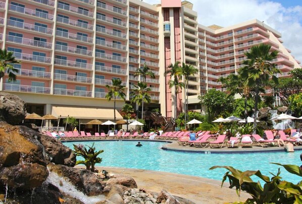 Outdoor pool, a heated pool