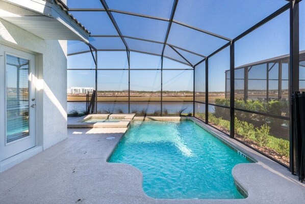 A heated pool