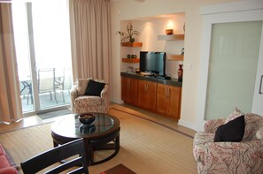 Condo, Multiple Beds, Private Pool, Beach View | Living room | 42-inch TV with cable channels, DVD player - Ocean Club 1508 (Biloxi)