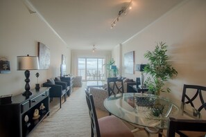 Condo, Multiple Beds, Private Pool, Beach View | Living room