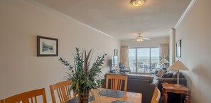 Condo, Multiple Beds, Private Pool, Beach View | Living room | 42-inch TV with cable channels