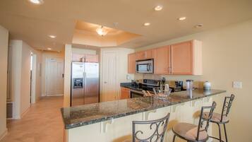 Condo, Multiple Beds, Private Pool, Beach View | Private kitchen | Fridge, microwave, stovetop, dishwasher