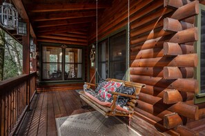 Terrace/patio - Welcome to Bearadise! Charming cabin 10 minutes to downtown Blue Ridge! (Cherry Log)