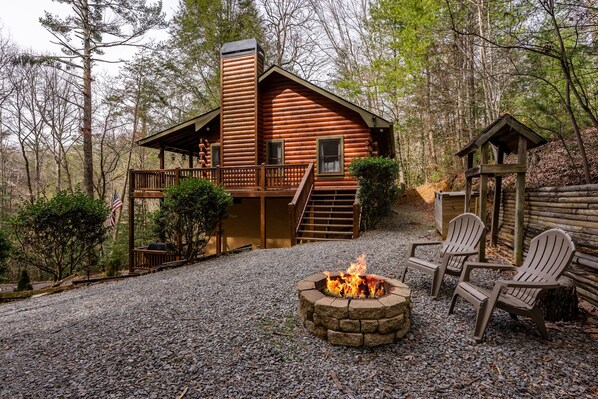 Property grounds - Welcome to Bearadise! Charming cabin 10 minutes to downtown Blue Ridge! (Cherry Log)