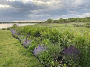 Property grounds - Bay front Hamptons home with direct sunsets and private dock with pontoon boat  (Moriches)