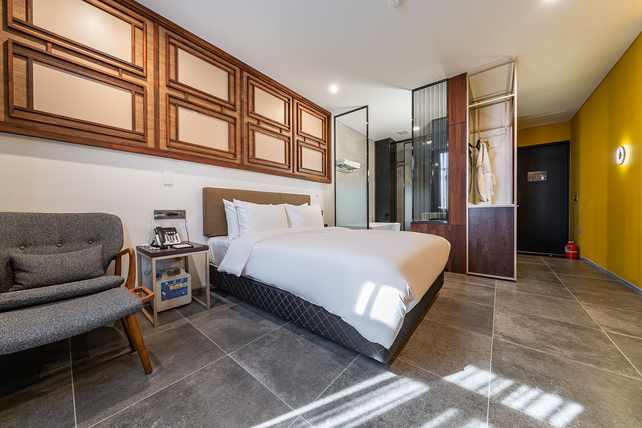 deluxe double room | in-room safe, desk, laptop workspace, blackout curtains