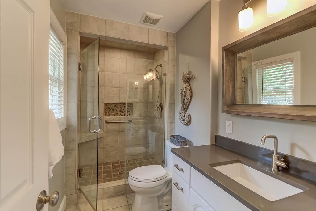 Cabane, plusieurs lits (35 Twin Oaks) | Salle de bain | Shampoing