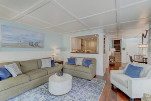 Condo, Multiple Beds (52 Fairway Dunes) | Living room | TV - 52 Fairway Dunes (Isle of Palms)