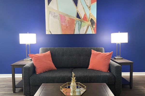 This Sofa/Sleeper lets out to a cozy queen size bed.