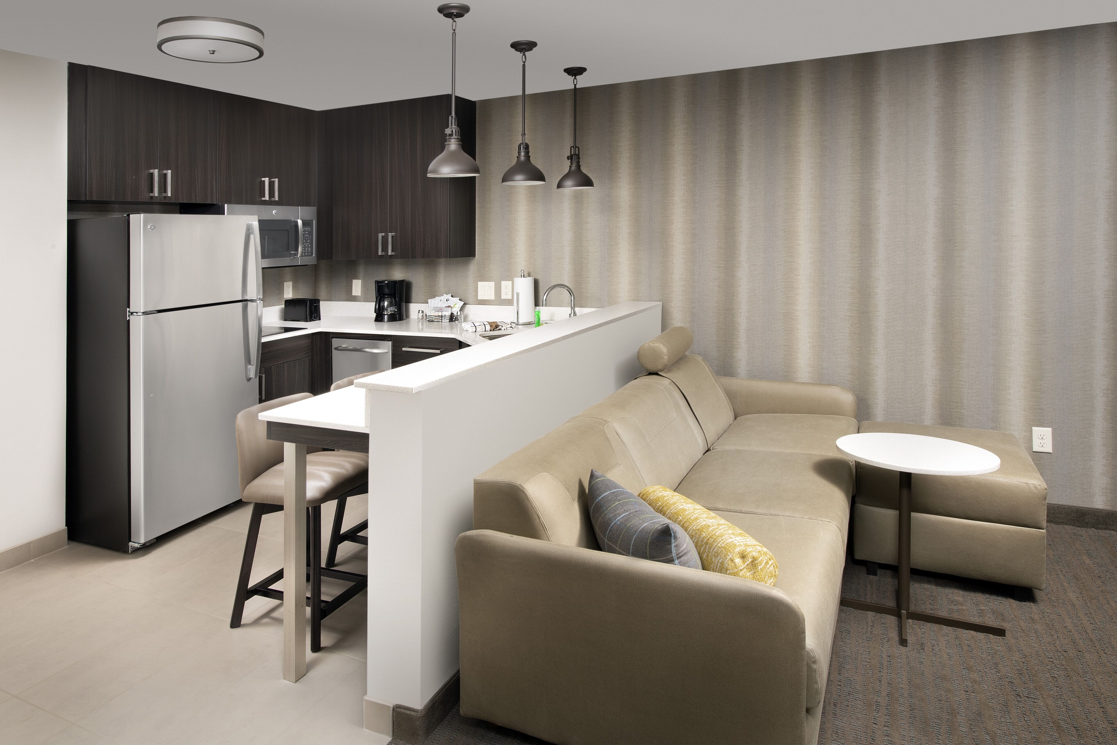 studio, 1 king bed with sofa bed | private kitchen | fridge, microwave, oven, stovetop