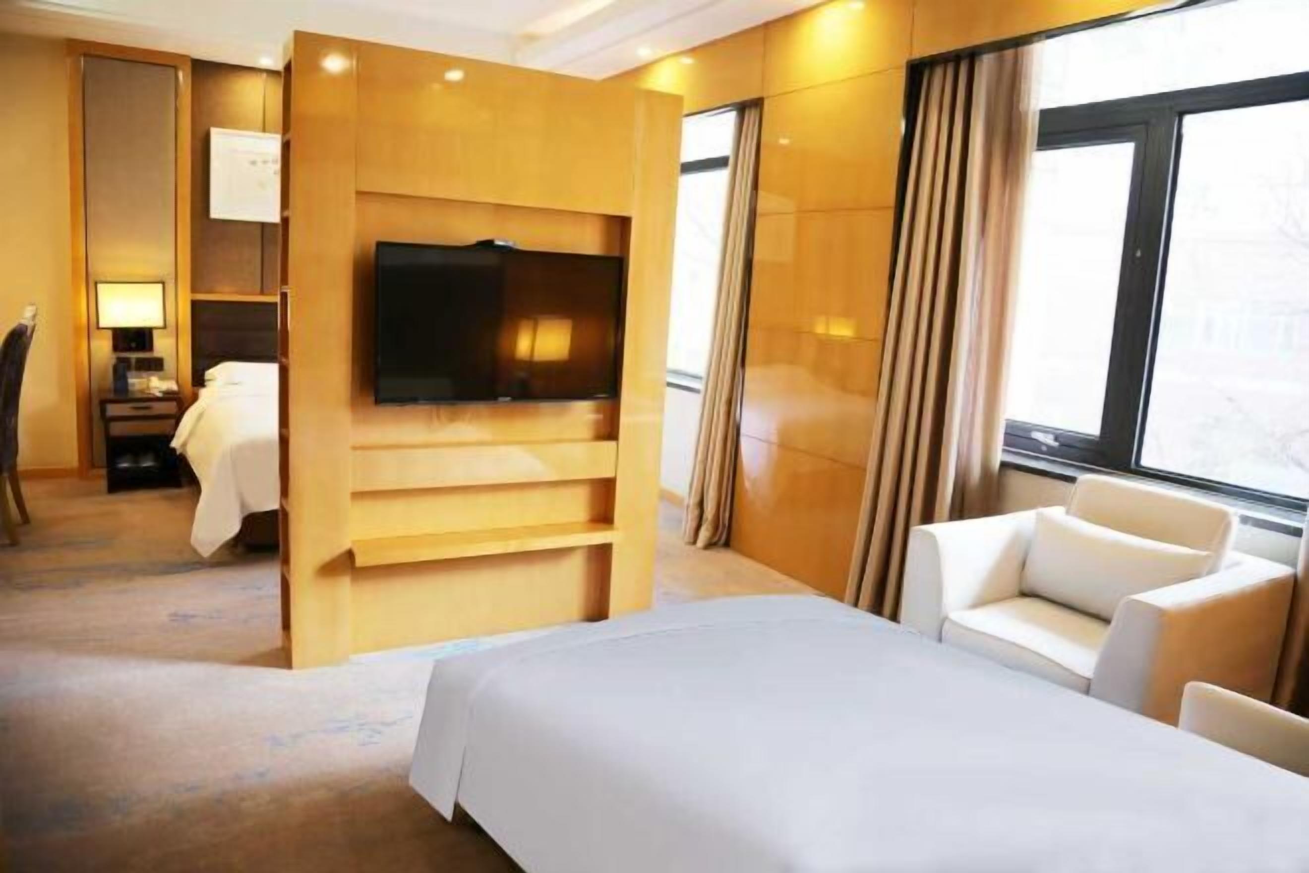 Individually decorated, individually furnished, desk, blackout drapes