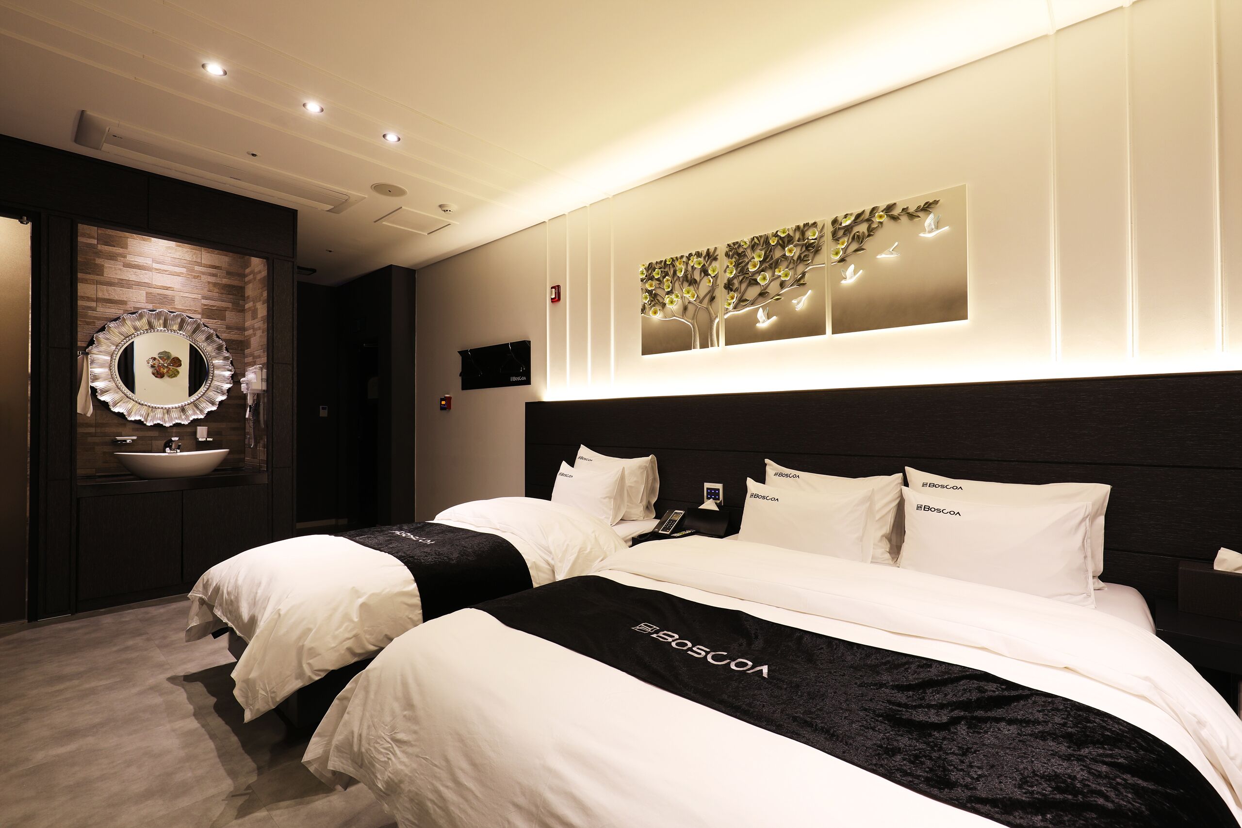 Individually decorated, individually furnished, blackout curtains