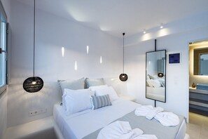 Deluxe Double Room | Minibar, blackout drapes, soundproofing, iron/ironing board - Quartano Luxury Cycladic Residence (Paros)