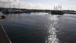 A marina with various boats docked, including sailboats and a large ship. - 'DAR Leyla' CHARMING VILLA WITH POOL.... AT THE HEART OF THE DJERBIAN CAMPAIGN (Mezraya)